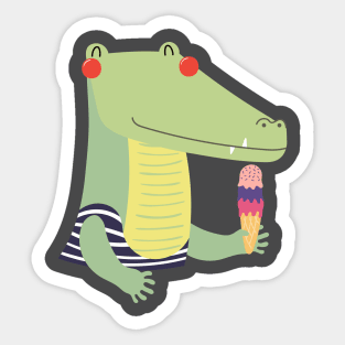 Croco in summer Sticker